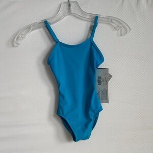 Kids Blue leotard with adjustable straps